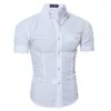 Camicie casual maschile 2023 Brand Cotton Brand Brand Fashion Leisure da uomo Slim Leisure Slip Dress Shirt 40 giugno 40 giugno