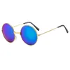 Metal runda för män och kvinnors prins plattglasögon färg reflekterande solglasögon