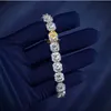 Designer sieraden luxe vuur sieraden 6 mm 10 mm 925 Sterling Silver D kleur vvs moissaniet diamant cluster tennisketen ketting voor mannen vrouwen