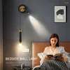 벽 램프 현대 미니멀리스트 창조적 인 스포트라이트 침실 생활을위한 고급 스터디 스터디 룸 클로어 크룸 로이어 통로 배경 비품