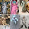 Rompers bodysuit för födda Rompers Baby Boys Girls Clothes Long Sleeve Solid Hoodies Bear Jumpsuit Costume Infant Onesies 3M24M 230811