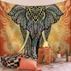 Tapissries Indian Mandala Tapestry Wall Hanging Sandy Beach Throw Rug Filt Camping Tält Travel Madrass Bohemian Sleeping Pad Tapefrieses 230812