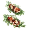 Flores decorativas 2x Arco de casamento de mesa central de mesa de sabão floral artificial para artes