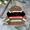 Projektant Baby Pullover Kids Multi Color Stripe Design Sweter z kapturem Rozmiar 100-160 cm Wysokiej jakości dzianin z długim rękawem