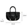 New Simple and Fashionable Litchi Pattern Handheld One Shoulder Crossbody Bag with Western Platinum Bag