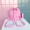 Skolväskor MSMO Lovely Cat Ear Läder Ryggsäckar Candy Color Transparent väska Kvinnor axelväskor skola tonårsflickor reser Bagpack Itabag 230811