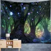 Tapisseries Forest Tapestry Home Decoration Paysage Tapestry Salon Room Decoration Tapestry Tapestry rideau Old Tree Red R230812