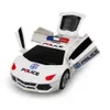 Diecast Model Kids LED Auto elettrica giocattolo per auto da 360 gradi Rotary Lighting Music Portini Open Kids Gattoli per auto elettronici per bambini 230811