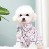 Pijamas de estimação de estilo coreano Camisetas de cachorro respiráveis ​​confortáveis ​​roupas de luxo para cães de cães pijamas roupas de estimação de animais de estimação HKD230812