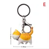 Keychains Lanyards Self Healing Warm Series Japanese Cat Keyring Round Rolling Simple Cat Handmade Korean Version Mountaineering Ring Keychain Bag