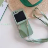 Luxus Crossbody Vintage Leder Vogue Telefon Hülle für Samsung Galaxy Folding Z Flip5 Flip3 Flip4 5G Verstellbar