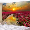 Tapestries Home Decor Forest Maple Leaf Red Leaves Tapestry Landscape for Room Decor Wall Blanket Curtain for Bedroom Decoration Mural R230812