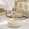 Kopjes schotels high-end koffiekopje eenvoudige thuis middagthee en schotel set hoogwaardige ins keramische water snackplaat