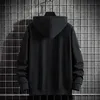 Casual For 2023 Spring Autumn Black Grey Zip Up Hoodie Sweatshirt Men'S Hip Hop Skateboard Streetwear Clothes HKD230725