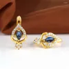 Orecchini a cerchio FACCHIO MARQUISE CUTTO FLOORE BLUSE REALE PER DONNE DONNA COLORE GOLD INTALY ZIRCON OREA DELLA CUSTRA GIOCHI