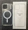 Cajones transparentes de teléfono de choque de choque magnético transparente para iPhone 15 14 13 12 11 Pro Max Mini con paquete minorista Compatible Magsafe Wireless Charger