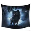 Tapestries Wolf Sky Night View Tapestry Wall Hanging Bedroom Dorm Room Decoration Tapestry For Home Room Decor R230812