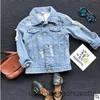 Jackets Baby Girl Denim Jacket New Kids Embroidered Flowers Overcoat Children Jeans Clothes R230812