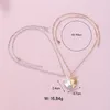 Chains Lovecryst 2PCS / Set Heart Magnetic Rhingestone Alloy Crown Couple Collier Simple and Wild Saint Valentin's Day Gift