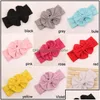 Thanksgiving speelgoed voorraden Haaraccessoires Kids Girls Big Bow Headwrap Band Baby Girl Cotton Headbands Infant Babies Fashion Hair Dhr1p