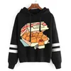 Kitten Nuggets Fast Food Cat Imprimé féminin Sweatshirts Top Women Harajuku Fashion Hoodies surdimension