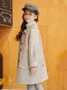 Jackets EACHIN Kids Wool Coats New Thick Casual Outwear Girl Wool Jackets Children Long Overcoat Fashion Winter Clothes for Girls R230812