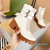 Botas de diseñador para mujer, botines con cordones y hebilla, zapatos de mujer, botas cortas de marca lujosas para motocicleta, talla 35-41