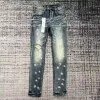 Jeans da uomo Pantaloni denim Mens Designer Jean Uomo Pantaloni neri Qualità di fascia alta Design dritto Retro Streetwear Pantaloni sportivi casual Designer Joggers viola p D2