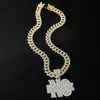 Hip Hop Men rapper diamant hanger ketting glanzend geen excuus letters hanger micro-Inset zirkoon sieraden nachtclub accessoire trui sleutelbeen Cubaanse ketting 1683