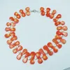Choker sehr exquisit/schön. Hochwertige natürliche Korallen-/Perlenkette. Frauen Jubiläum klassischer Schmuck 46 cm
