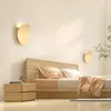 Wall Lamps Nordic LED Light Minimalist Round Wooden For Bedroom Living Rooms Study Bedside Passage Office Cafe Illumination