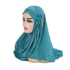 Szaliki przyjazdy 60 60 cm czapki turbanowe Slik splatanie muzułmańska głowa Wrap Fashion Hidżab for Girl Lady