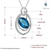 Pendant Necklaces Garilina Trendy Jewelry Hollow Geometric Czech Blue Crystal Ladies Anniversary Necklace For Women AP2098