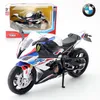 Diecast Model 1/12 S1000RR Alaşım Diecast Motosiklet Model Oyuncak Koleksiyon Hobileri Shork-Absorber Off Road Autocycle Toys Araba Kid Hediyeleri 230811