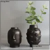 Vases Nordic ins Style Creative Personalité Face Vase Vase moderne Lèvres minimalistes Céramic Floral Home Bar Liberstore Décoration Ornements Dhukn