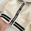 Rompers Autumn Baby Romper Cotton Knitted Playsuit born Boys Girls Jumpsuit Fashion Turn-down Collar Infant Kids Clothing Long Sleeve 230811