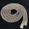 Fine Hip Hop Jewelry Vvs Moissanite Diamond Cuban Necklace Stainless Steel Heavy Gold Miami Cuban Link Chain Bracelet