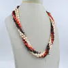 Choker Natural Irregular Coral And Pearl Necklaces. Versatile. Minimalist Women's Summer Party Jewelry 60CM