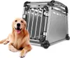 Trasportini per gatti Gabbia da viaggio per auto in alluminio premium Gabbia per cani Porta animali domestici Cuccia per esterni Scatola da trasporto in metallo per cani
