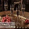 Şarap Gözlükleri 2pcs 220ml Düğün Şampanya Flütleri Cam Modern Kristal Kadeh Kalb Pullu Köpek Bardrinkware Çift Çift Tester Hediyeler