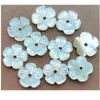 Pendant Necklaces White Mother Of Pearl Shell Flower Art Bead 10pcs D3781
