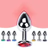 Anal Toys 1pc 3 Size Plug Round Stainless Steel Crystal buttplug Removable Butt Stimulator Sex Prostate Massager Dildo 230811