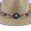 Beretten Handgemaakte kralenbelt band voor Fedora Hats vrouwen mannen Decorate Belt Cowboy Hat Sombreros de Mujer