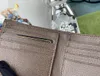 Masowe męskie portfele Portfele luksusowe retro płótno torebka wysokiej jakości słynnego stylistki Ophidia małe uchwyty na podwójne litery Mark 606a