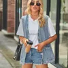 Kvinnors västar 2022 Nya kvinnor ärmlös denim Vest Fashion Casual Long Jeans Jackat Street Hipster Clothing S-XL Drop Shipping HKD230812