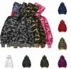 Designer Shark Full Zip Sweat à capuche Crazy Face Veste Big ABC Felpa Camo Grid Hoody Men Femmes Zipper Sudadera