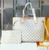 حقيبة مركبة رمادي أبيض مصمم حقيبة يد النساء الخامس الكامل مصممي الشاطئ الحقائب M40995 الكتف محفظة زهرة عالية الجودة 32 سم
