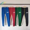 2023 Nuovo stile Green Blue Red Black Patchwork Rhude Panelli della tuta Donne 1 Pantaloni casuali da ricamo in cotone jogger7ela