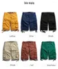 Short masculin Cargo hommes 2023 Summer Army Military Style Homme 8 couleurs décontractées lavage multi-poches coton mâle plus taille