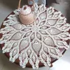 Tkanina stołowa kreatywna bawełniana ręcznie robione kwiat szydełkowy świąteczny okładka kuchenna